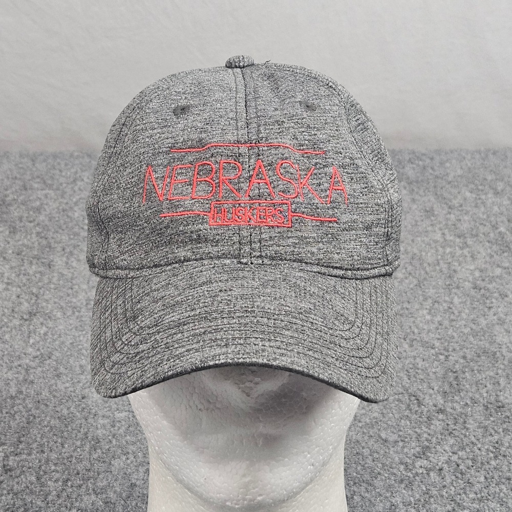 Nebraska Cornhuskers Hat Y2K‎ Cap Gray Red Embroidered Cap NCAA Minimalist